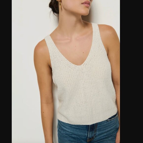 NATION LTD Cece Knit Tank in Porcelain | Size M - Picture 3 of 7